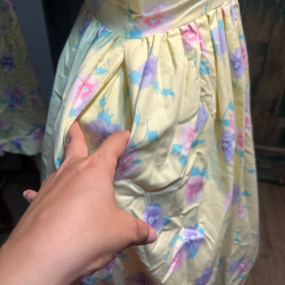 True Vintage Dorothy Ann 2-Piece Pastel Floral Dress & Blazer Set – Size Medium - Picture 6 of 14